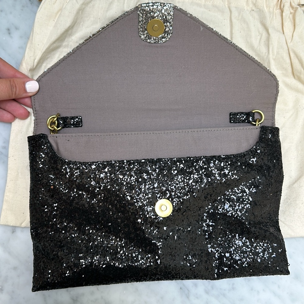 Jcrew Sequined Clutch With Optional Chain Strap - image 2